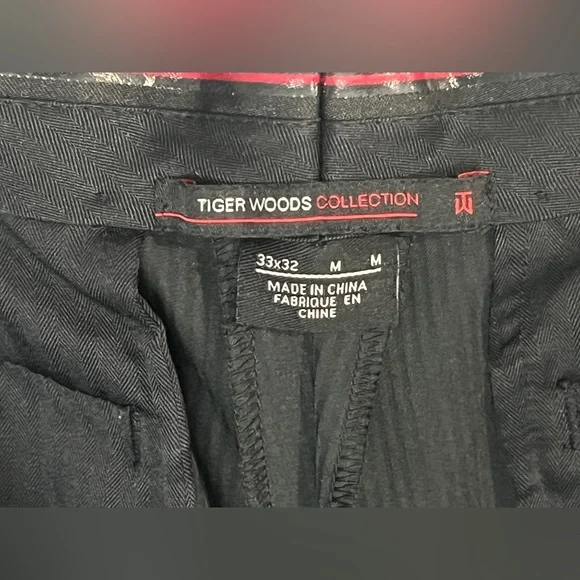 Nike Tiger Woods Collection Black Striped 397312-010 Mens Size 33x32 - Picture 5 of 10